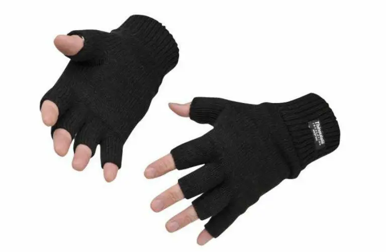 Thermal Fingerless Men Gloves Custom Men Semi Fingerless Knit Glove