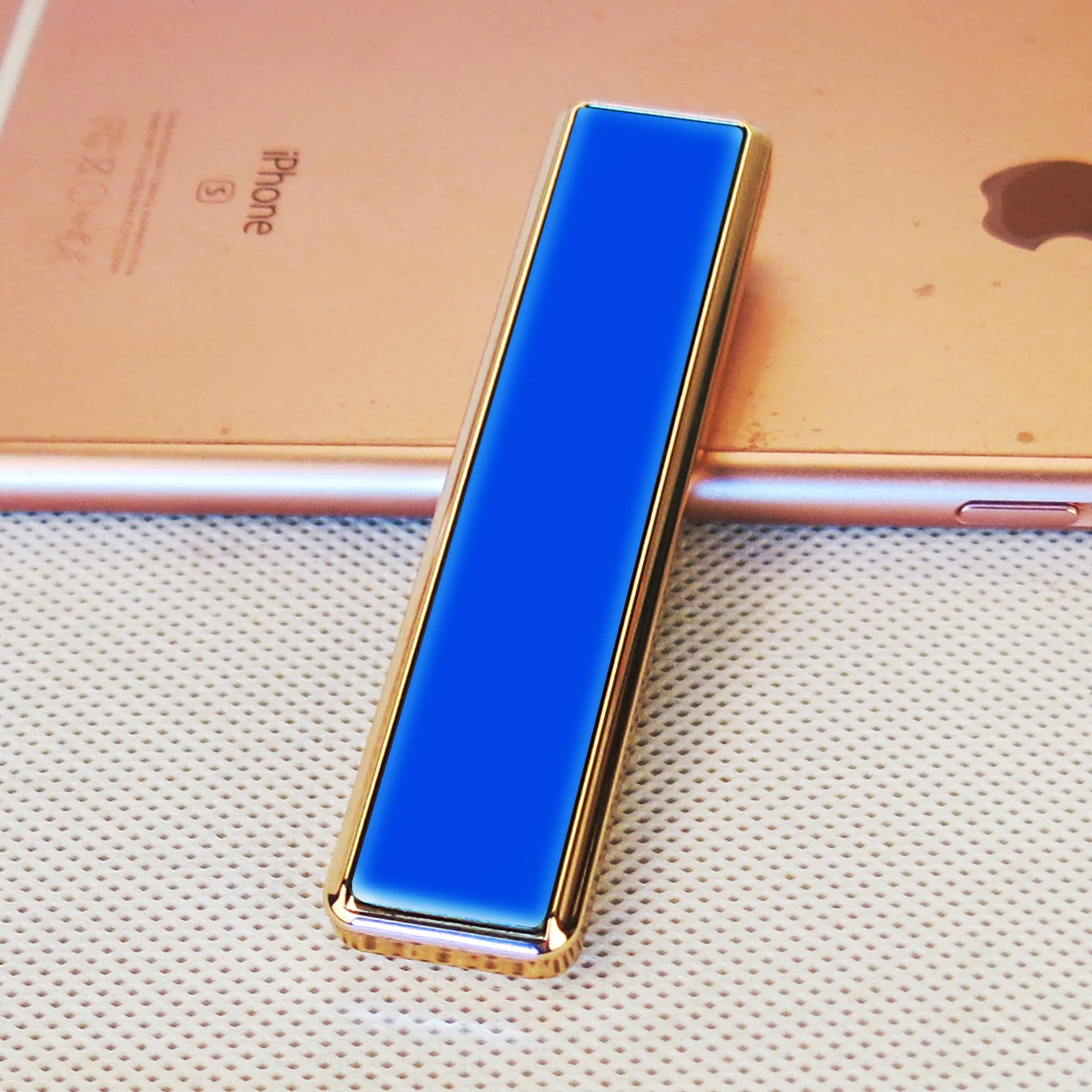 Ультратонкая Роскошная электрическая зажигалка с зарядкой от USB тонкая беспламенные ветрозащитные зажигалки сенсорным