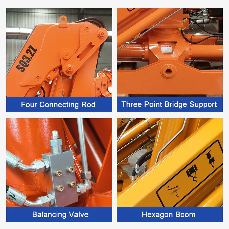 BOB LIFT Portable remote control articulated arm hydraulic hoist crane lifting