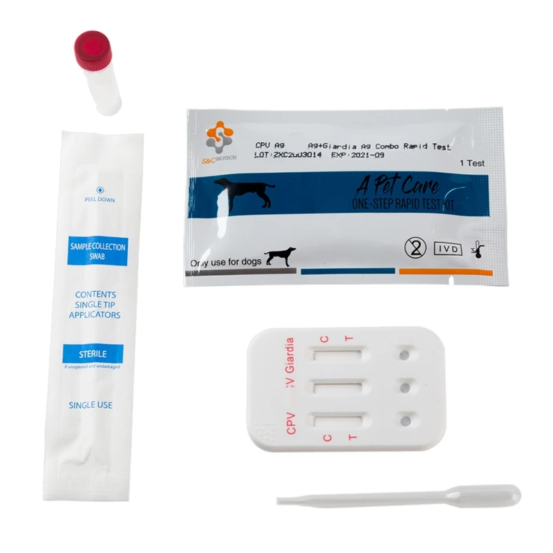Canine Parvovirus CPV Antigen Rapid Test Kit chromatographic immunoassay of Canine Parvovirus antigen in canine stool feces