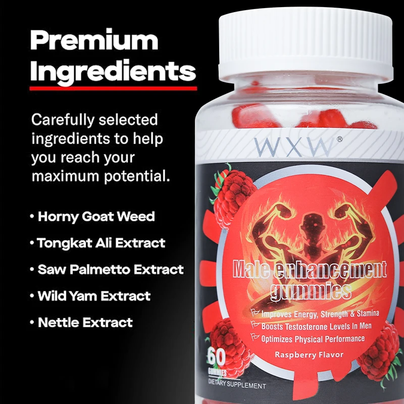 Stock WXW Ashwagandha gummies male horny goat weed male enhancement gummy Increase Energy&Strength male enhancement gummy