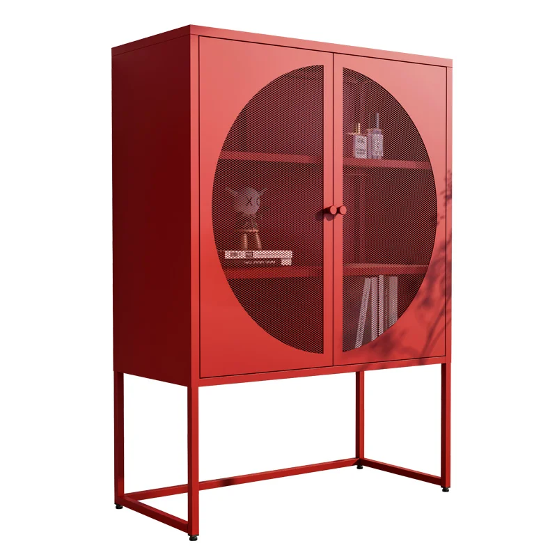Hot Sale Industrial And Modern Design 2 Door Metal Storage Cabinet Locker Standing Cabinet For Home