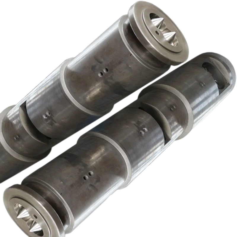 Tongda  Machinery High Quality 51/24 Bimetallic Nitrding CONICAL TWIN SCREW BARREL FOR PVC LDPE/HDPE/PP Film Blowing Extruder