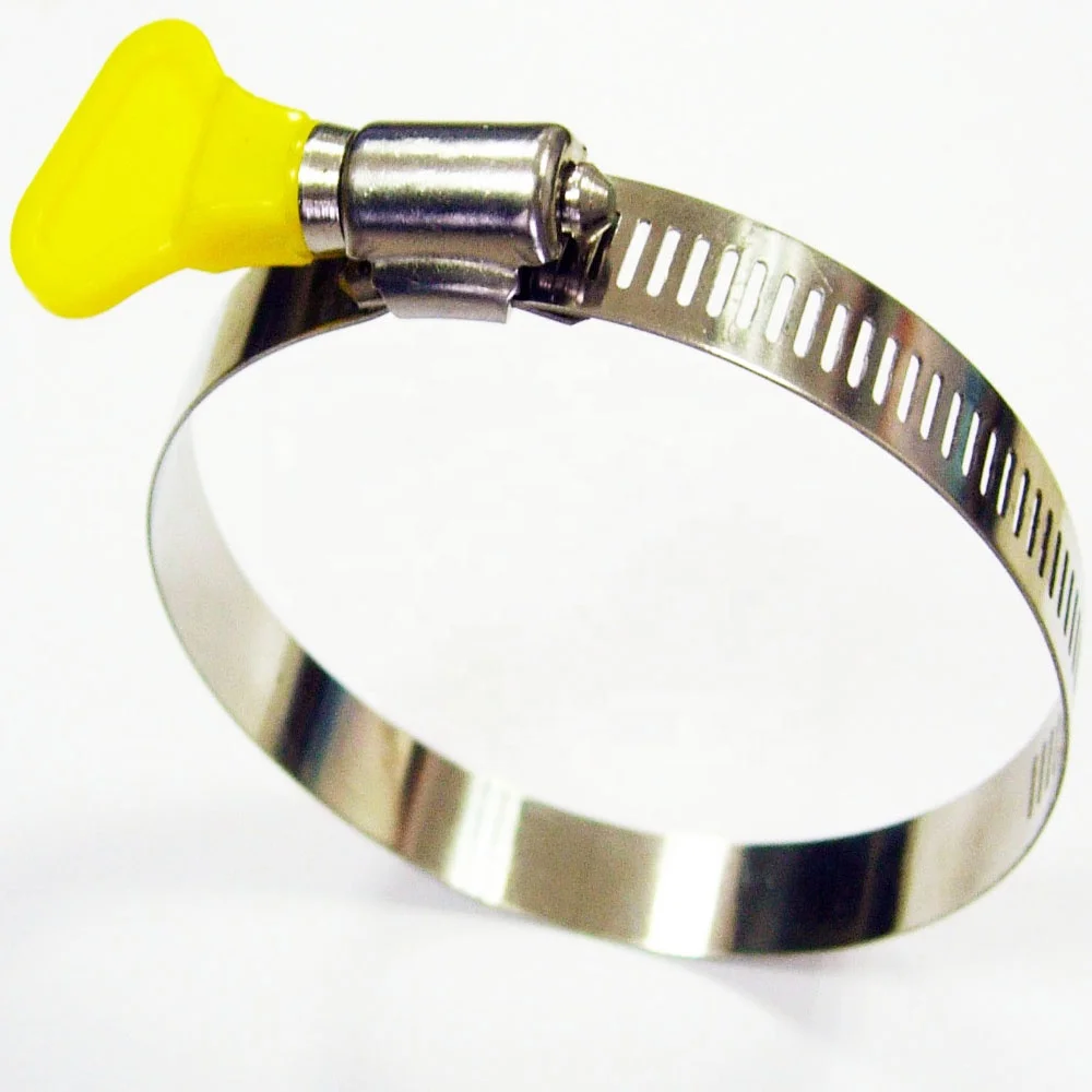 8mm 12.7mm bandwidth American type Perforated band Hose clamp with butterfly handle