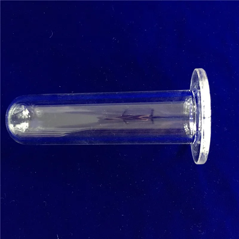 Подгонянная прозрачная пробирка рукава кварца стеклянная с фланцем