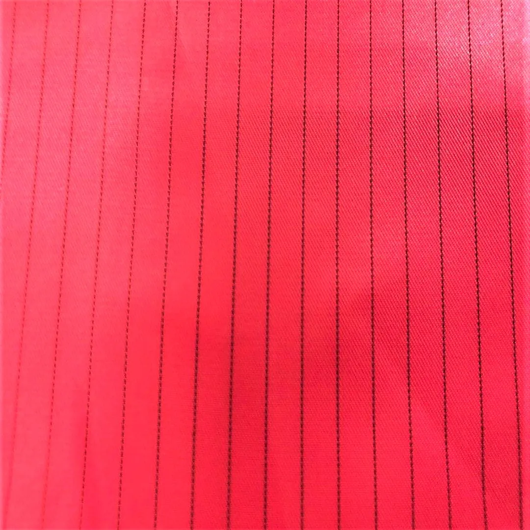 
100% polyester antistatic fabrics 0.5 cm strip conductive fabric 