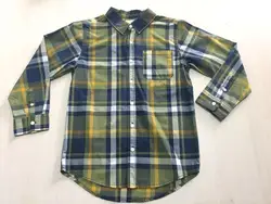 Рубашка с длинным рукавом для мальчиков, рубашка из 100% хлопка в клетку для детей