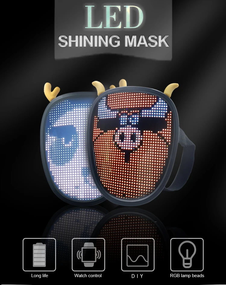 Festival Cosplay Halloween Glow Light Up Funny Mask LED Purge Masks Election Mascara Costume DJ Party Light Up Mask Neon Plastic