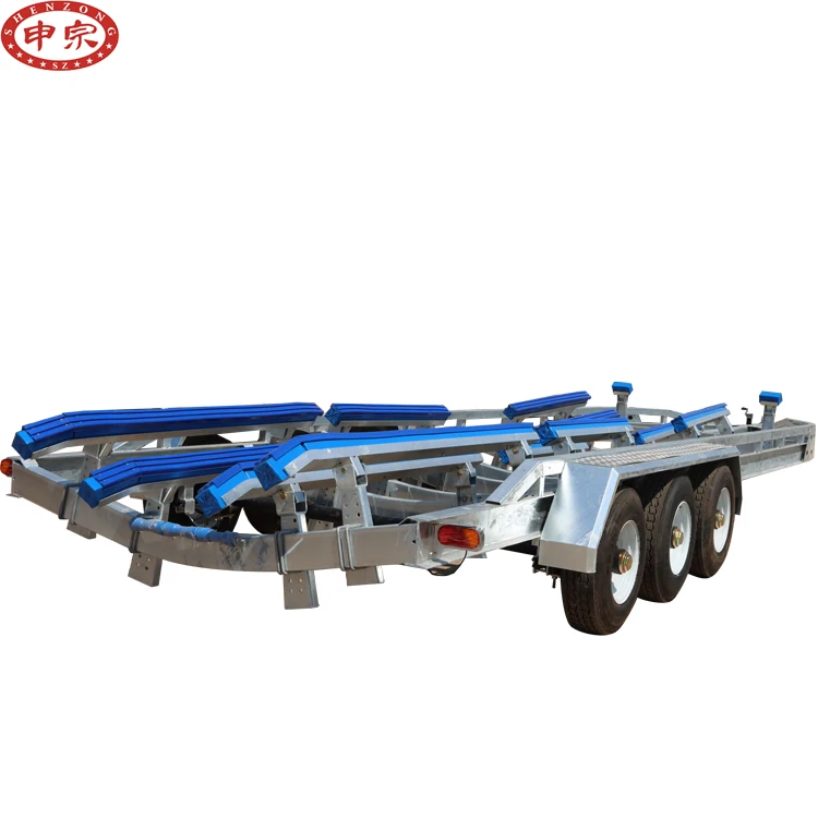 Factory supply watercraft 7 ton three axle Boat Trailers