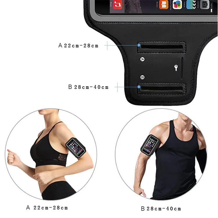 Best Selling Custom Logo Printed Cell Phone Holder Running Armband Sport Armband 6.8 Inch Mobile Arm Band for Large Mobile Phone