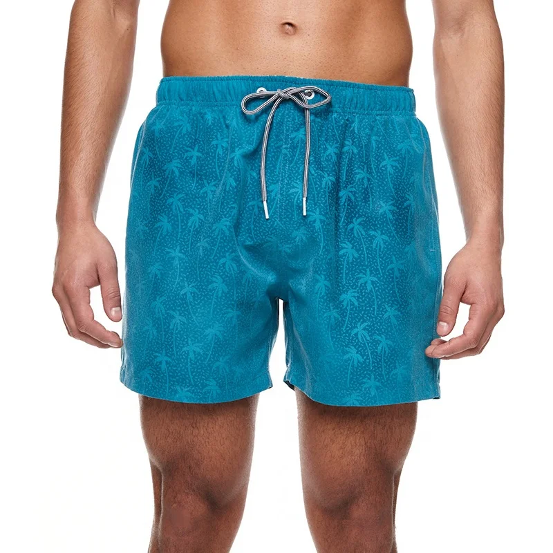 Custom Color Changing Printing Polyester Shorts Pour Hommes Swim Trunks Water Reactive Mens Swimming Shorts With Mesh Liner