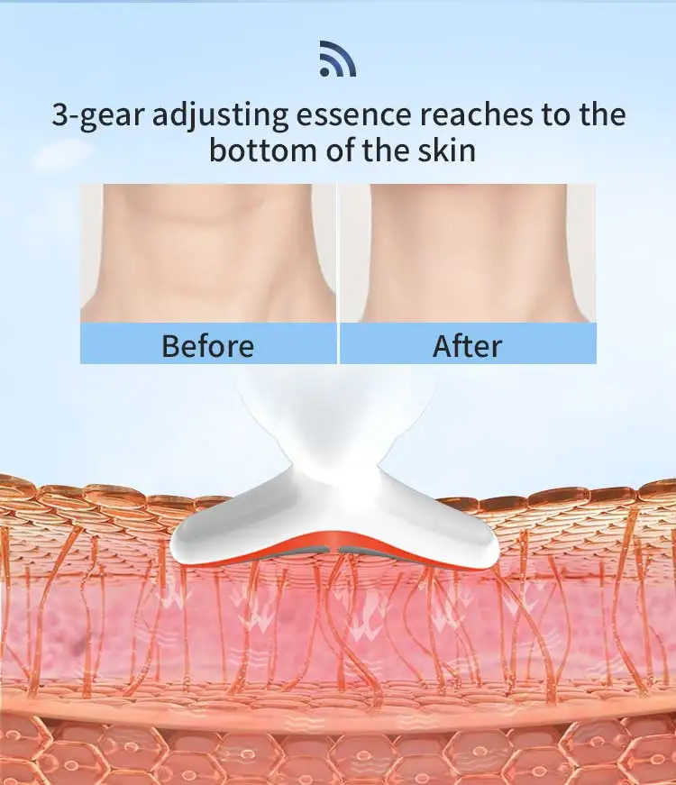 Neck Face Beauty Device Anti-aging Neck Sonic Vibration Beauty Equipment Neck Lift Facial Massager