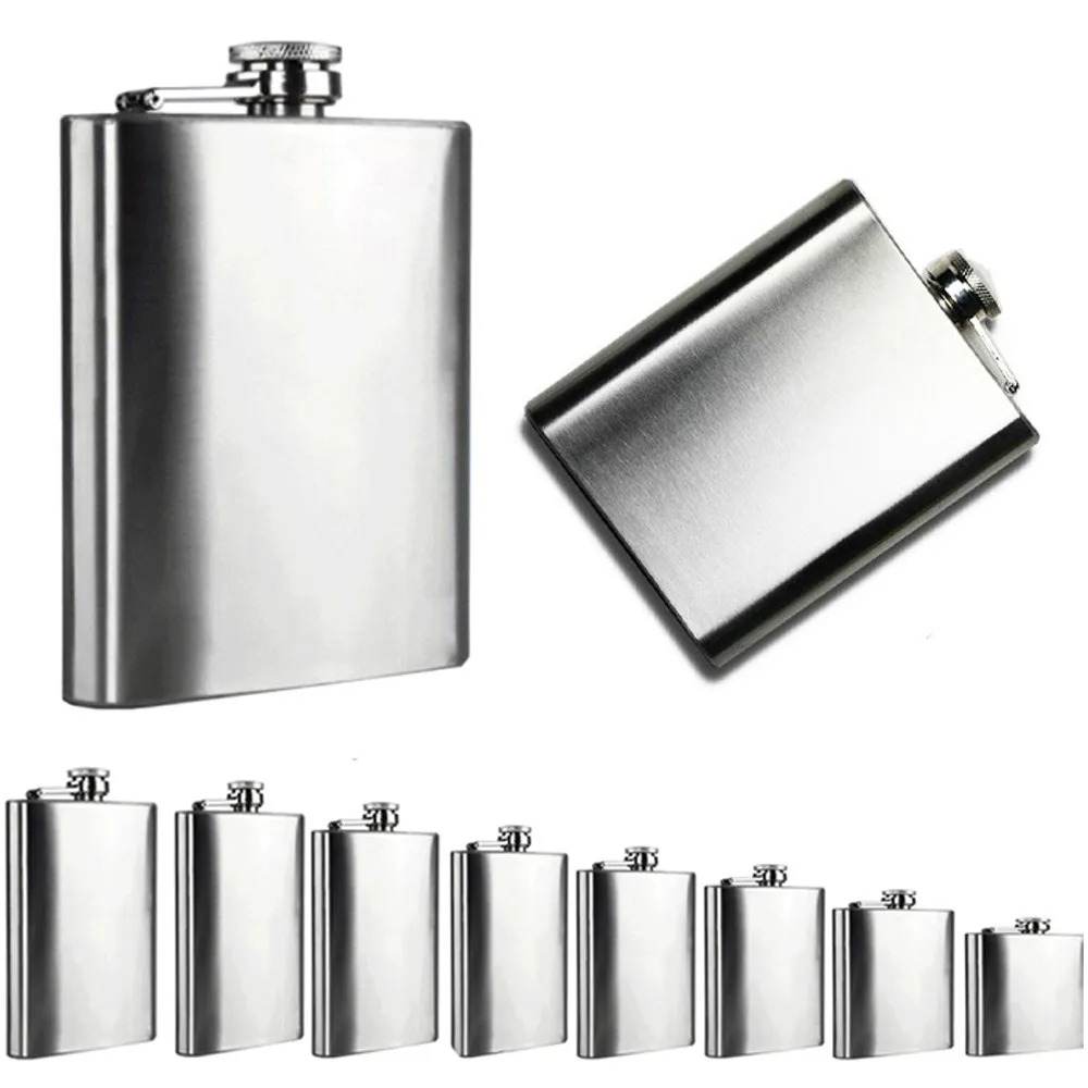 18 Oz Stainless Steel Hip Flask Portable Pocket Outdoor Liquor Alcohol Bottle Male Whisky Wine Pot Vodka Bottle