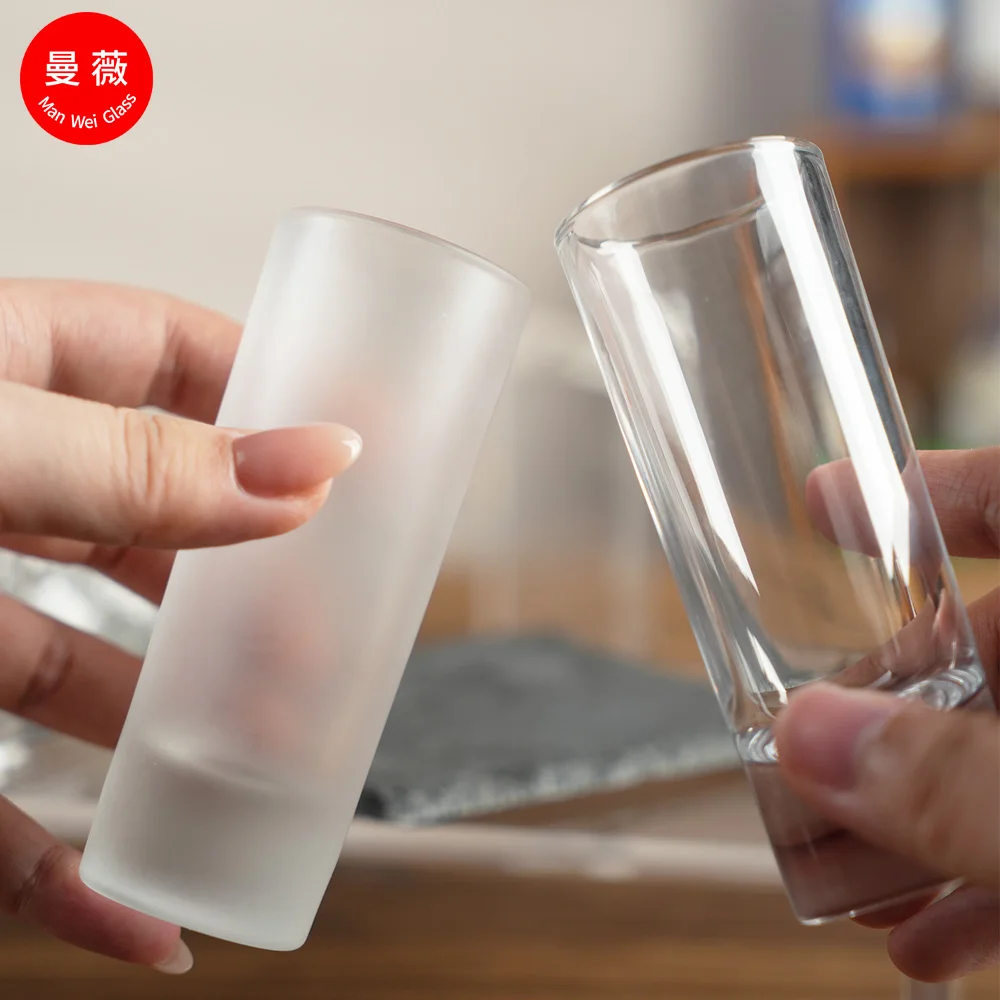 Wholesale Custom Logo Whiskey Shot Glasses 2oz 3.5oz Highball Drinking Glasses with Heavy Base Coffee Shot Glass for Beer Wine
