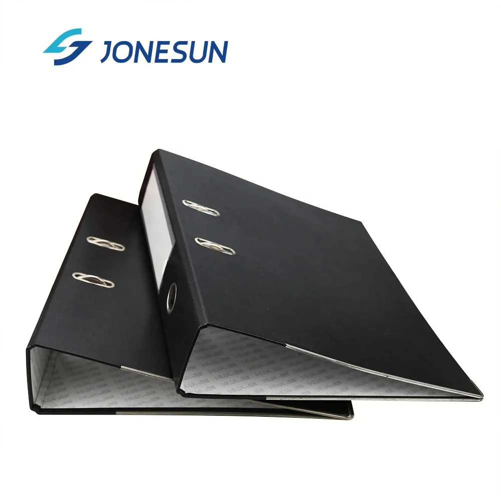 A4 FC size 2 3 inch cardboard paper 2 hole ring binder folder lever arch file with PVC film metal clip