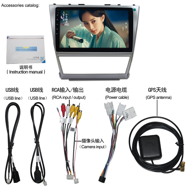 Gps-навигатор Android 10 автомобильный видеопроигрыватель для Toyota Camry 2006-2011