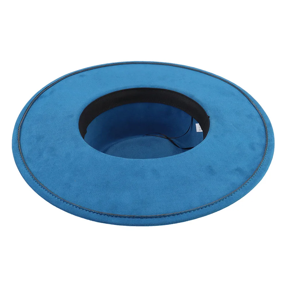 New Hot sale Vintage Bowler Panama Fedora Hat Women Flat Hat 10cm Wide Brim Water drop Fedora felt Hats in stock