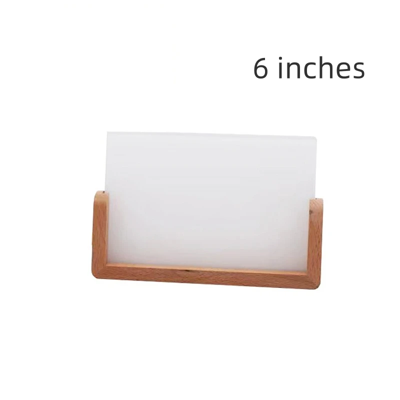 New Thermal Sublimation Acrylic Photo Frame Decora Heat Transfer U-type Wood Bottom Photo Frame Blank Acrylic For DIY Printing