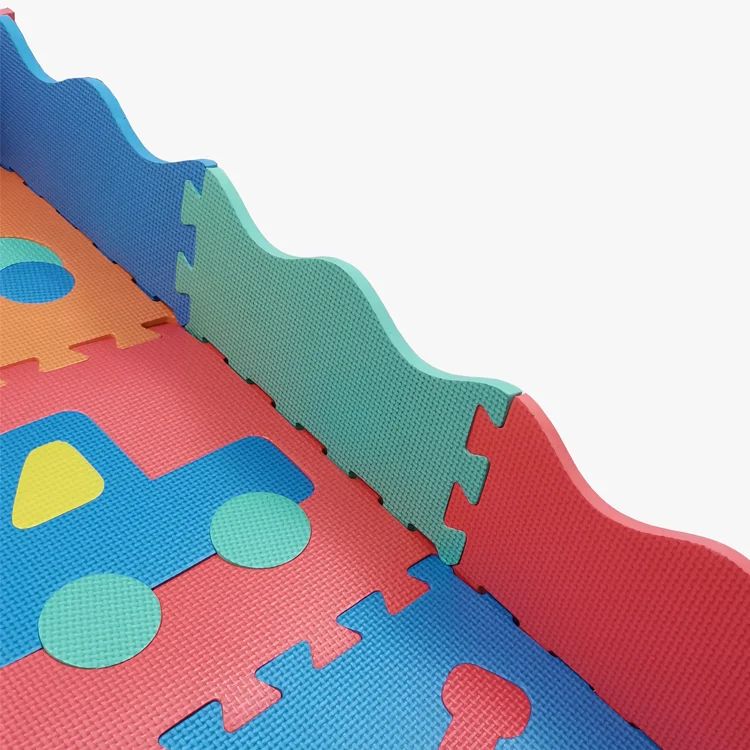 wholesale high quality durable using Non-toxic antiskid for babies baby round crawling EVA foam mat