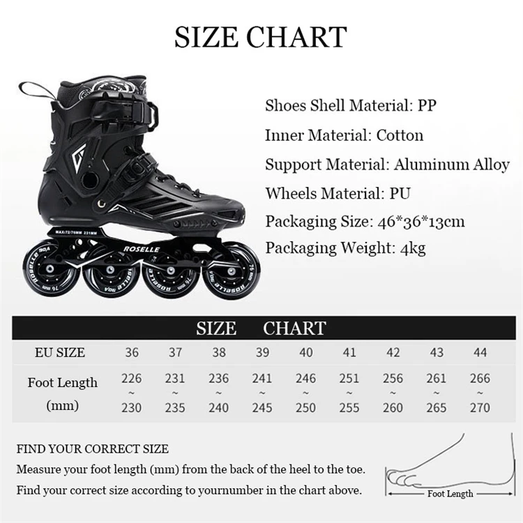 Wholesale High Quality 4 Wheels Roller Skates Shoes Black Flashing Roller Inline Skate