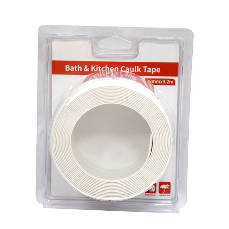ANTI Wholesale White Bathroom Corner Waterproof Caulk Tape Self Adhesive, Caulk Tape Kitchen Used For Kitchen