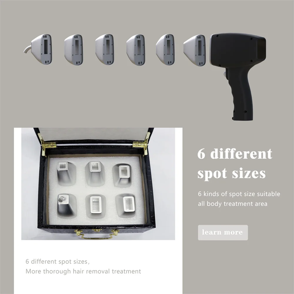 2024 trend beauty laser machine titanium pro laser hair removal machine with 6 kinds of changeable spot size head