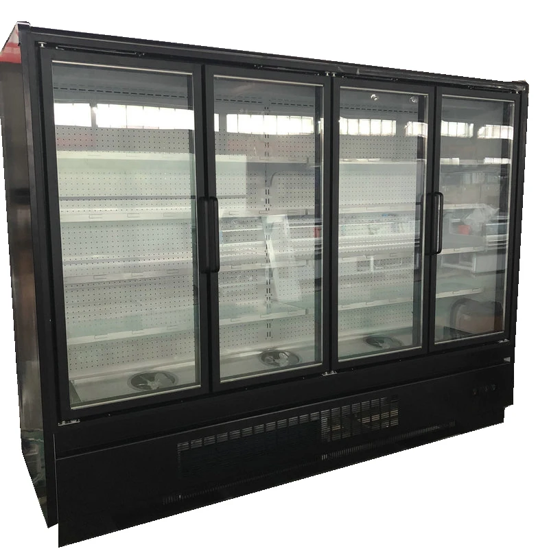Upright Glass Door Refrigerator Freezer Commercial Refrigerator