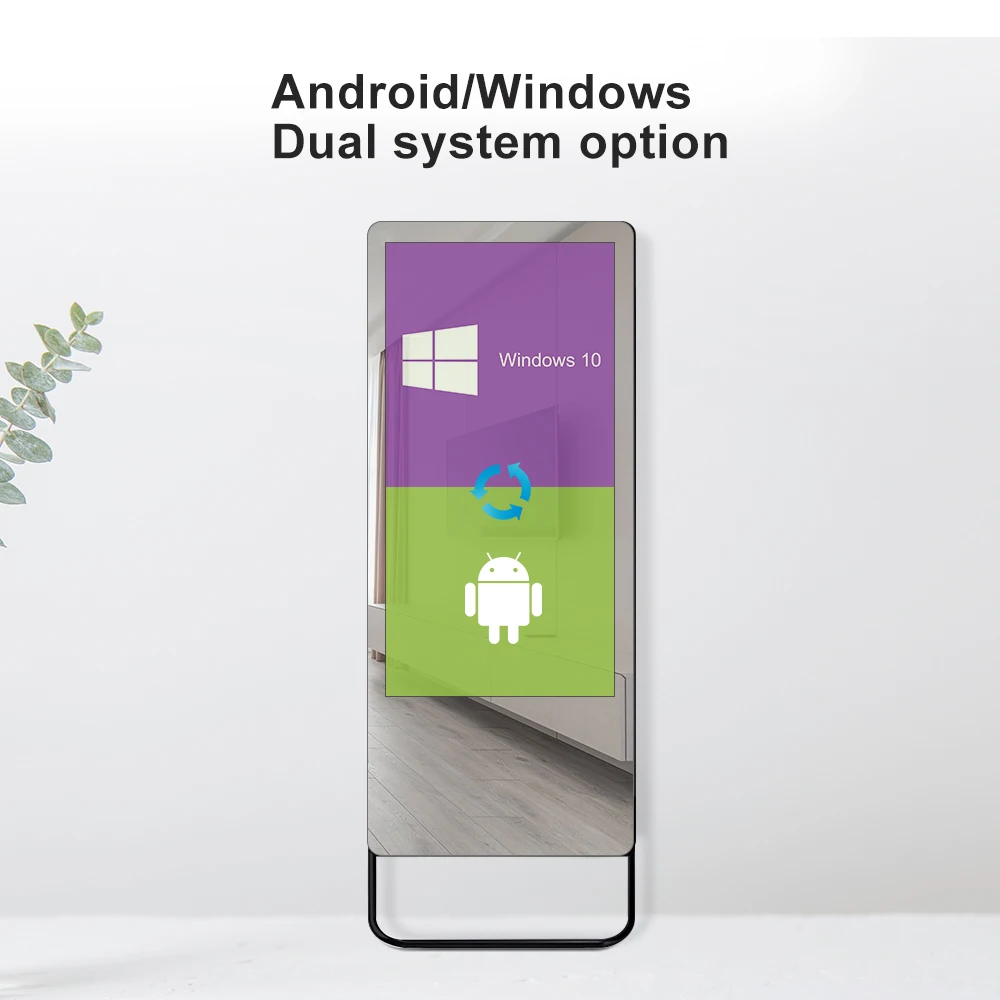 43 inch Gym Smart Fitness Mirror LCD Interactive Home Workouts Smart touch screen Mirror display