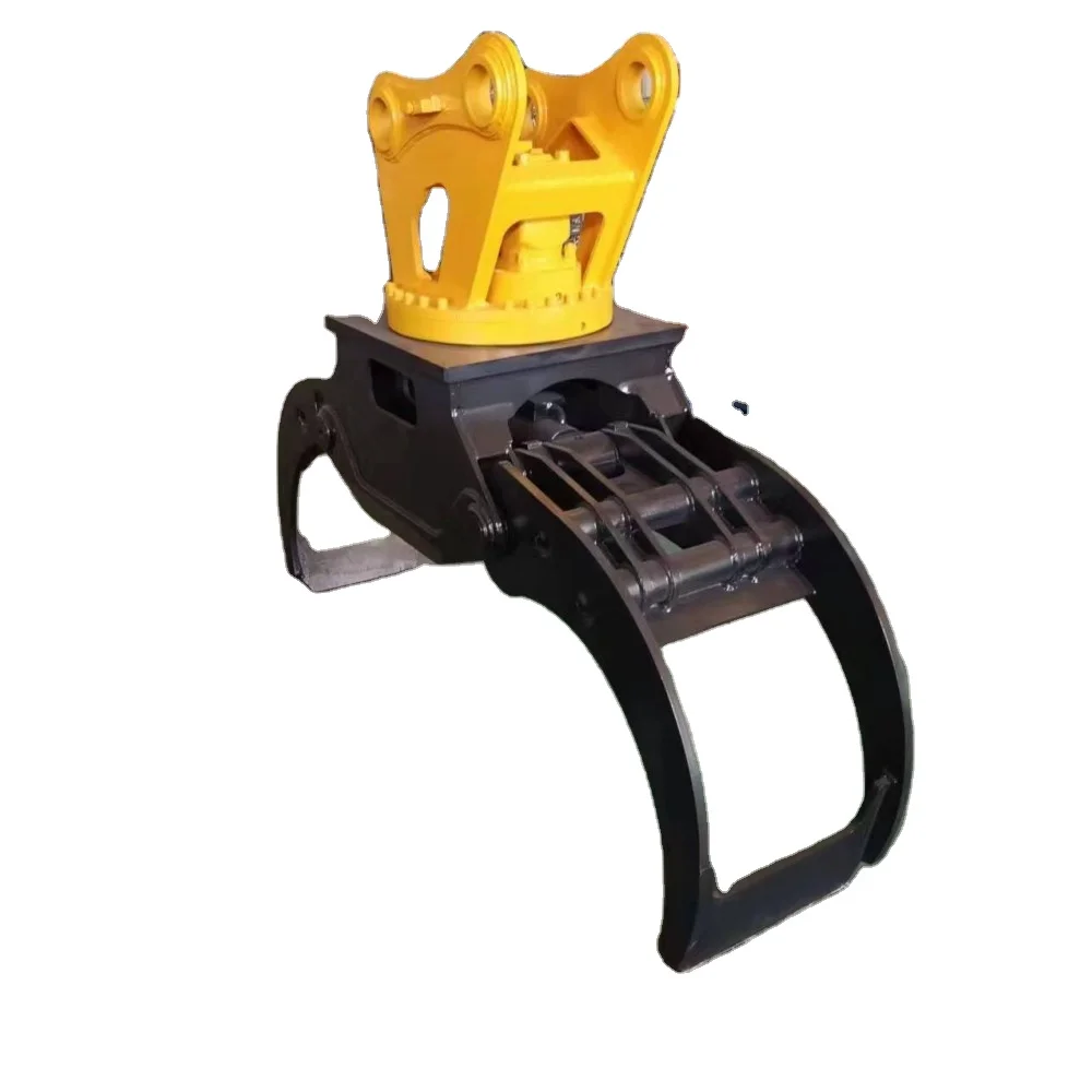 DHG-02 Forest Harvesting Machine for 5-9 Ton Excavator Hydraulic Log Grapple Mechanical/ Hydraulic Grapple Rotation Wood Grapple