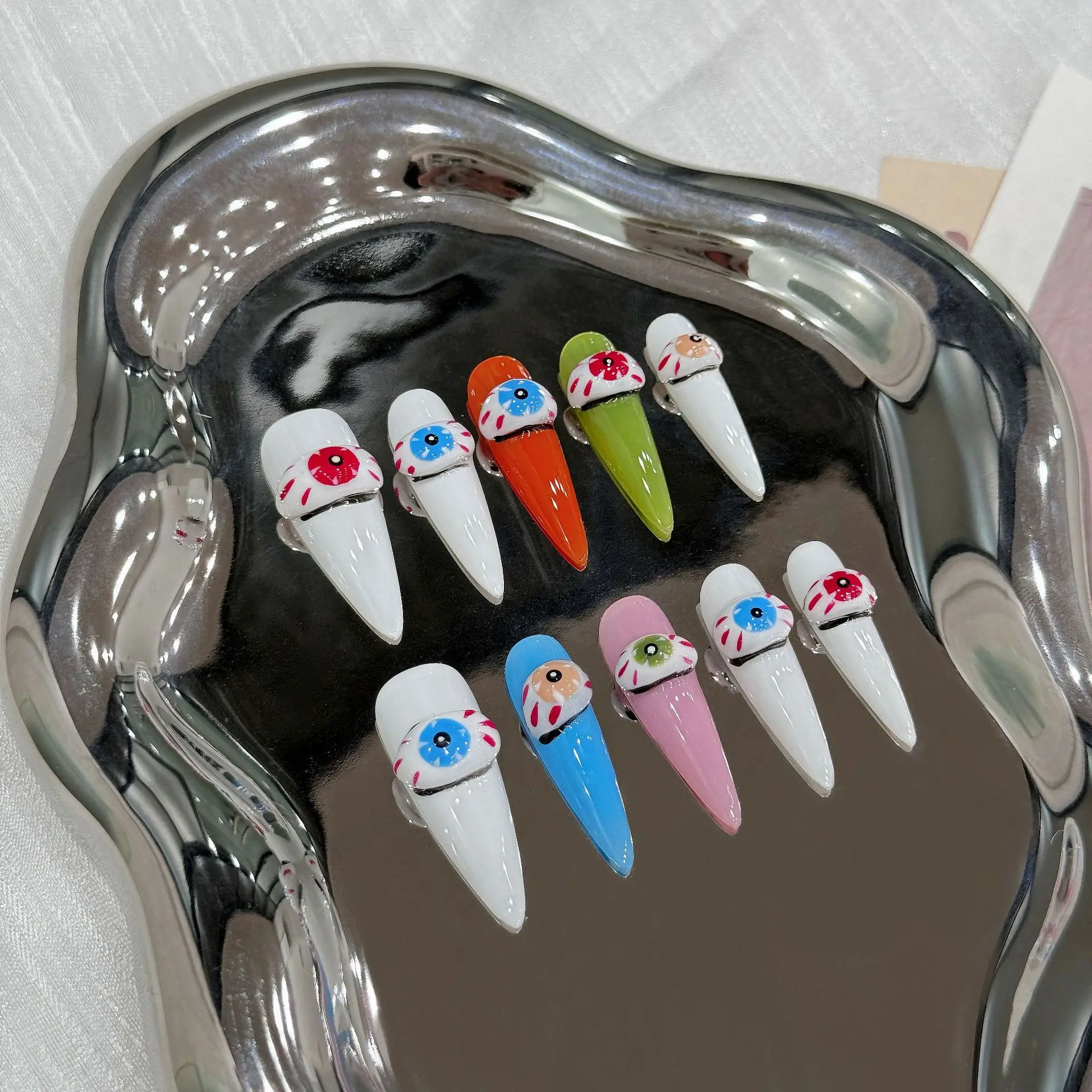 Manufacturer wholesale  Rhinestone luxury decorative 3D Press on Nails Artificial false nails art