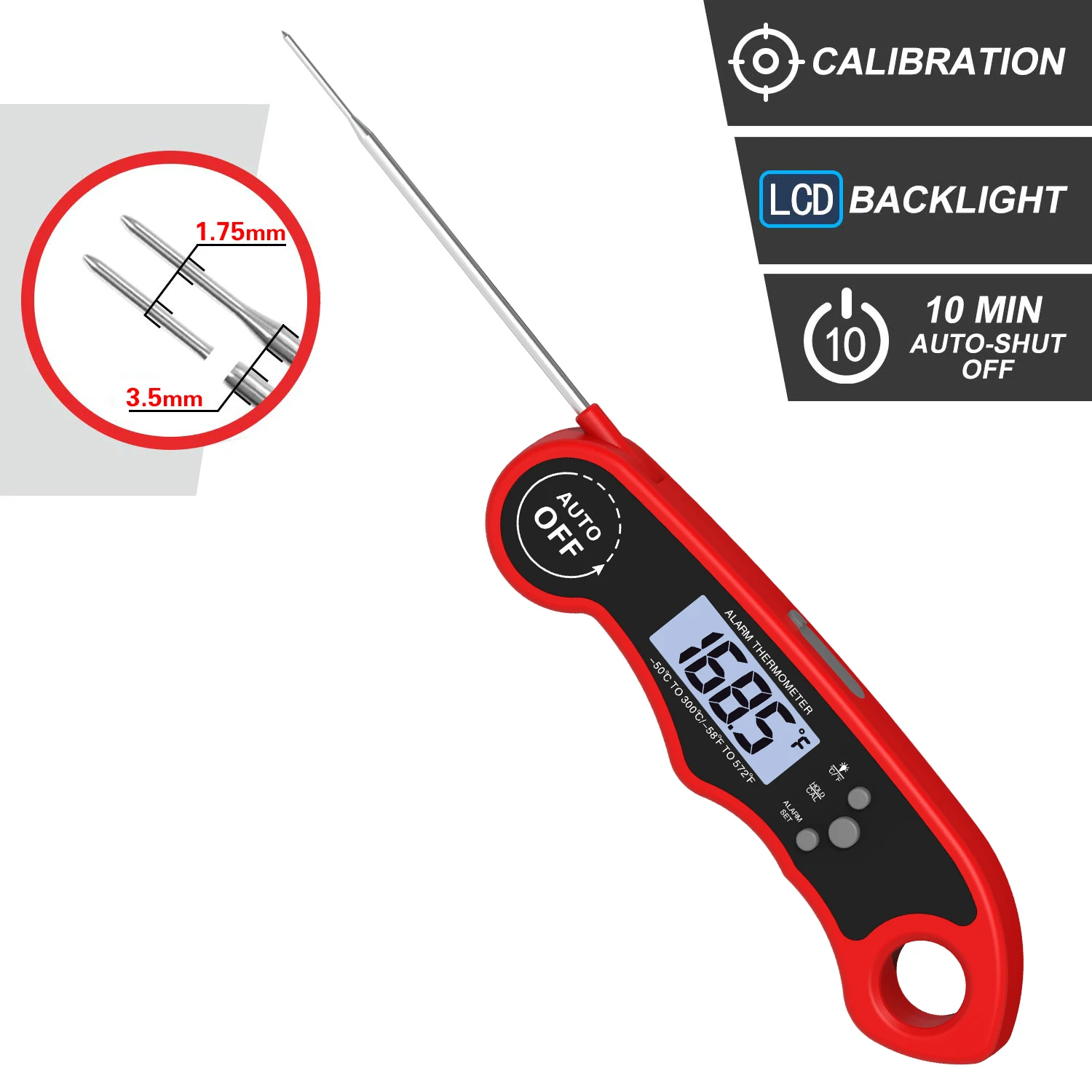 BBQ Cooking Thermometer Electric Cooking Thermometer For Kitchen Grill BBQ Smoker Liquids