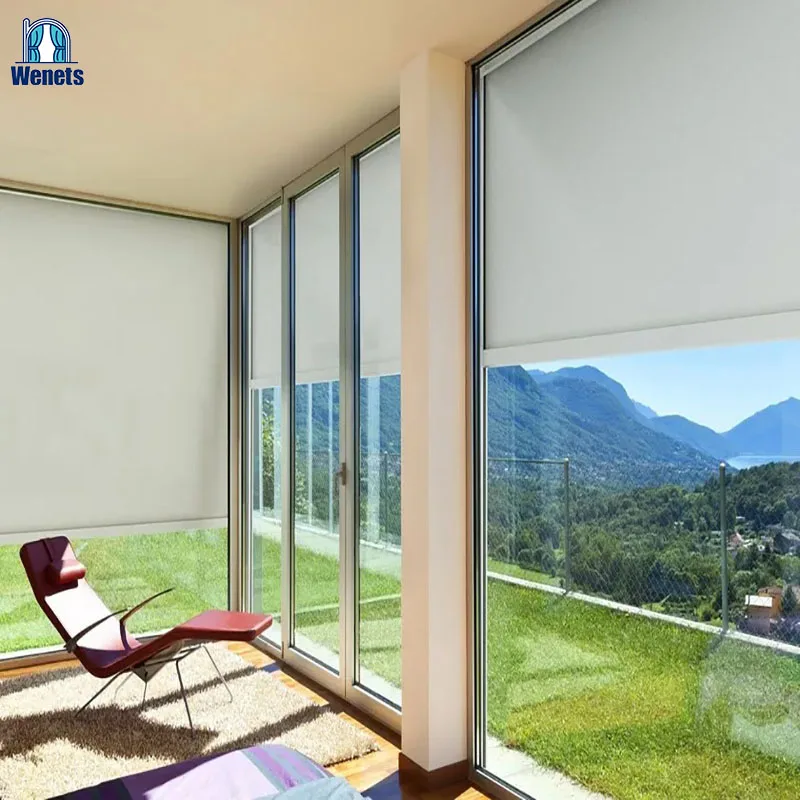 Easy Installation and Durable Horizontal Windproof Zipper Outdoor Roller Blinds for  Balcony Gazebo and Patio