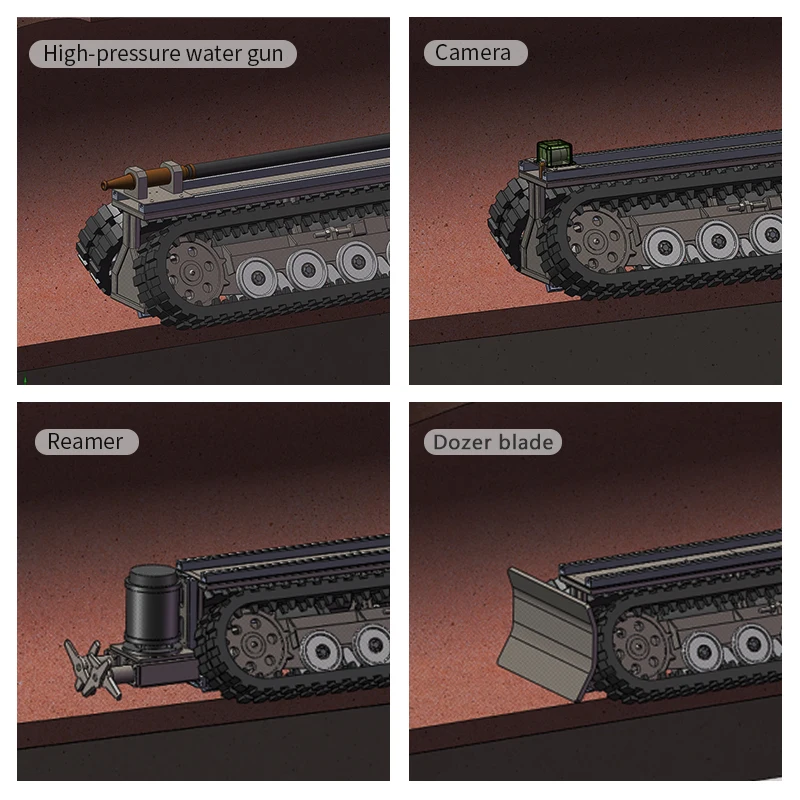 Waterproof IP68 sewer unclogging robot AVA-P6 industrial pipeline cleaning crawler chassis with 30m underwater depth