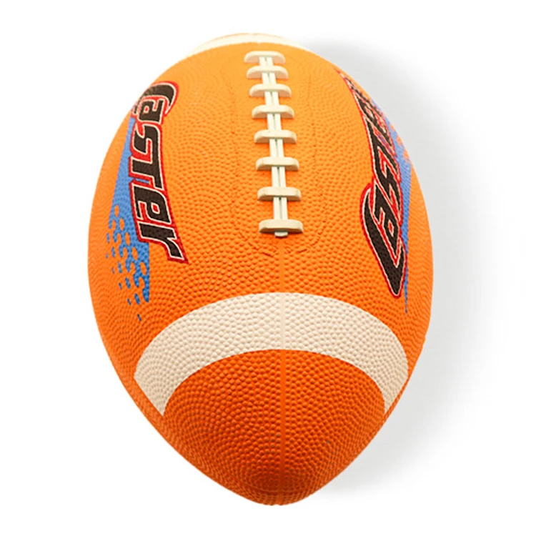 High Quality Orange Outdoor Team Sports Training Equipment Children Kid Game Beach Toy Match Rugby Ball Size 9With Printed Logo