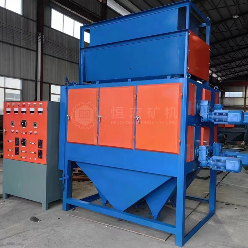 High Intensity Tin Ore Processing Separation Machine Sand Zircon Gold Magnet Separator Dry Roller Magnetic Separator Machine