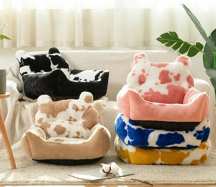 New products design pet bed plush cartoon character pet small animal dog bed cute bed for pet