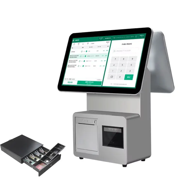 Cheap 15.6inch Smart All in One Pos Machine Touch Screen Billing System Cash Register Terminal Software Retail Restaurant