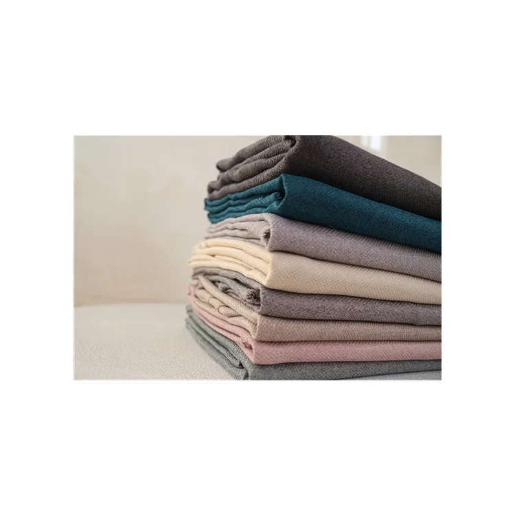 LXFCLY101 2023 Dobby Texture Soft Linen Copy Fabrics Sofa Fabric 100% Polyester Fabric For Home Textile