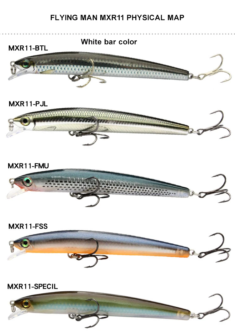 flyman minnow Fishing Bait Floating Top Water  Bait Sea Pike Fishing Wobblers Lip less Pencil Fishing Lure