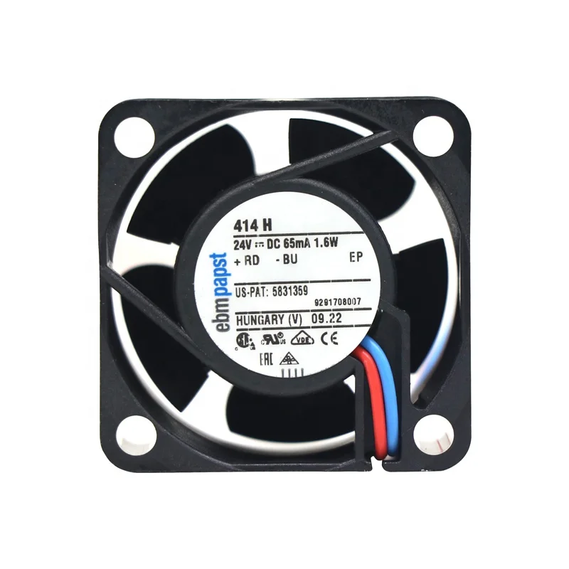 ebmpapst 414H 40*40*20mm 24V DC 4020 4cm 13.5m3/h 1.6W  71mA 8100rpm Ball Bearing Cabinet Mini Micro Axial Cooling Fan
