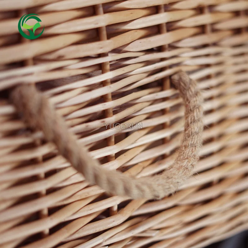 Salable European Brown Wicker Casket Willow Coffin Chestnut Willow Casket Low Prices Handmade Funeral Basket Willow Coffin
