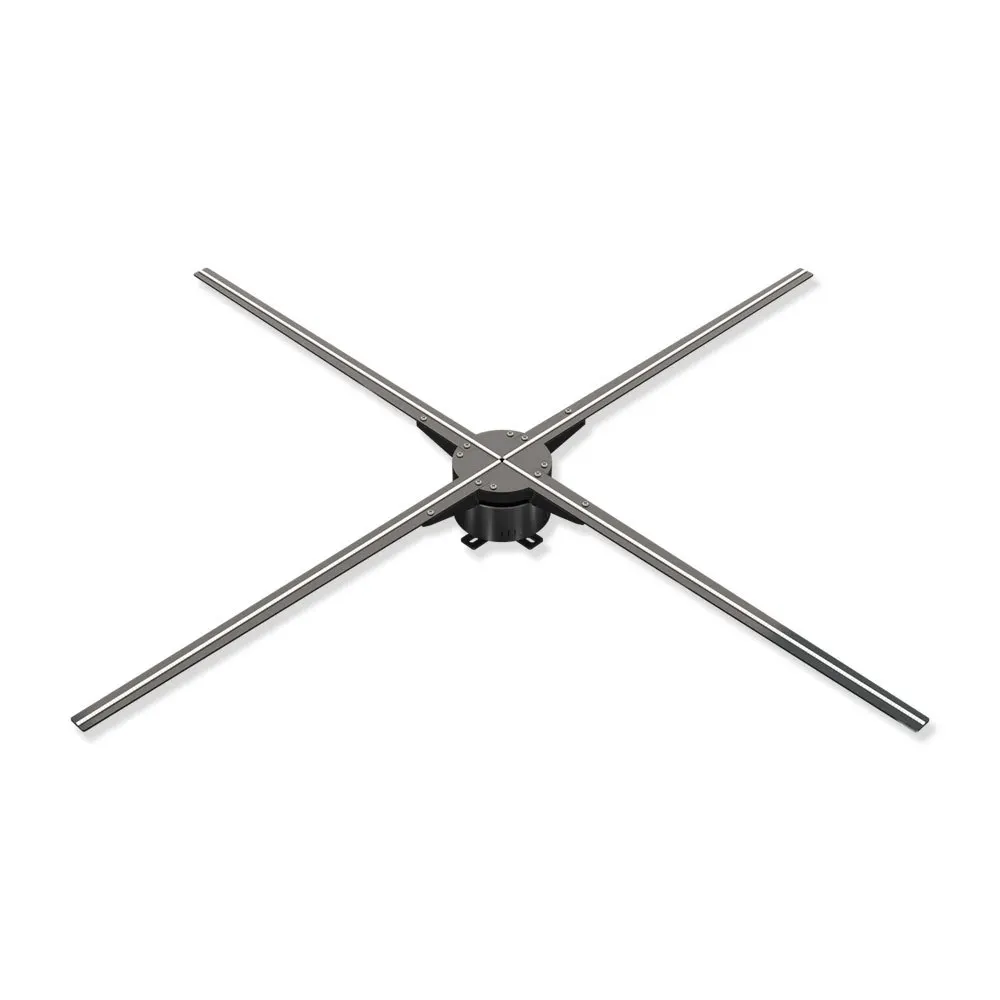 Advertising Holographic Fan Light New Wall Mounted 3D Design Indoor Max Black Pixel Switch Windows Time Gif Video ROHS Color TFT