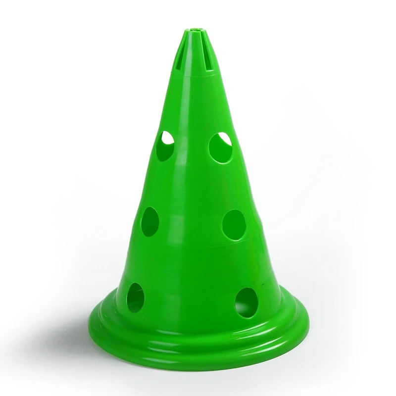 30cm High 3 Hole Sports Colored Soccer Cones Plastic Cones