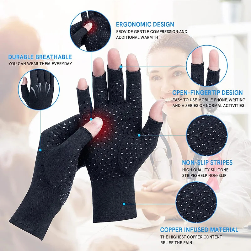 Hot Selling TST-02 Copper Compression Arthritis Glove for Adult Summer Pain Relief