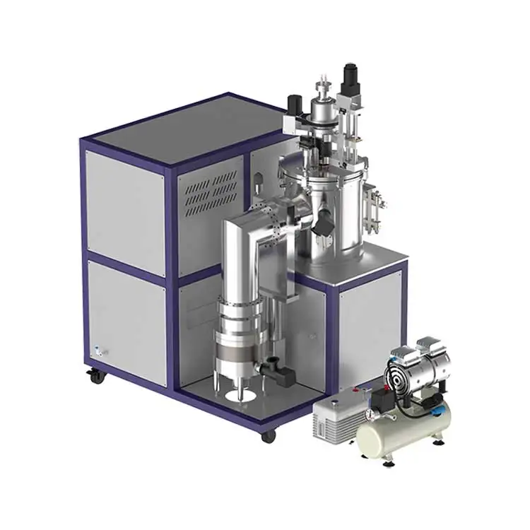lab dual source W thermal evaporation coating equipment for metal film