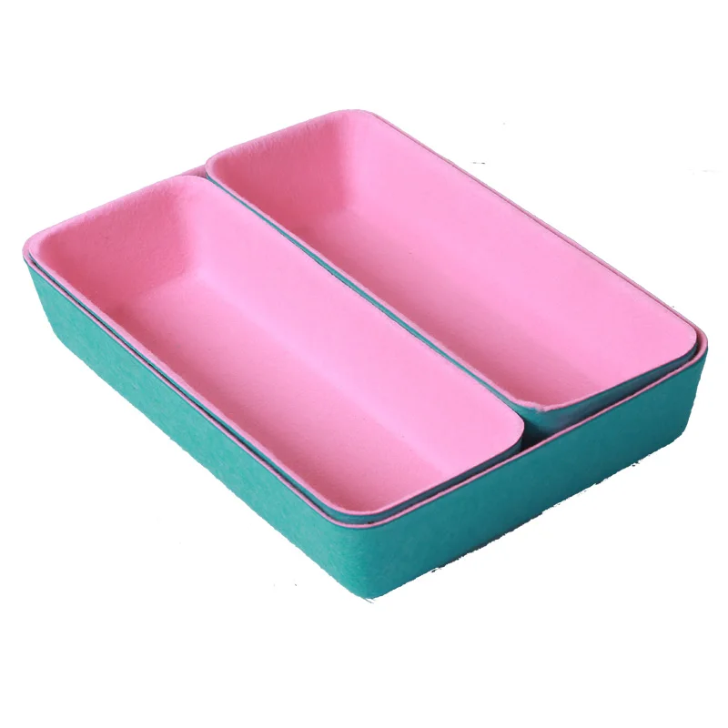 Simple Felt Table Top Storage Box Table Jewelry Key Small Storage Basket Home Office Storage Box