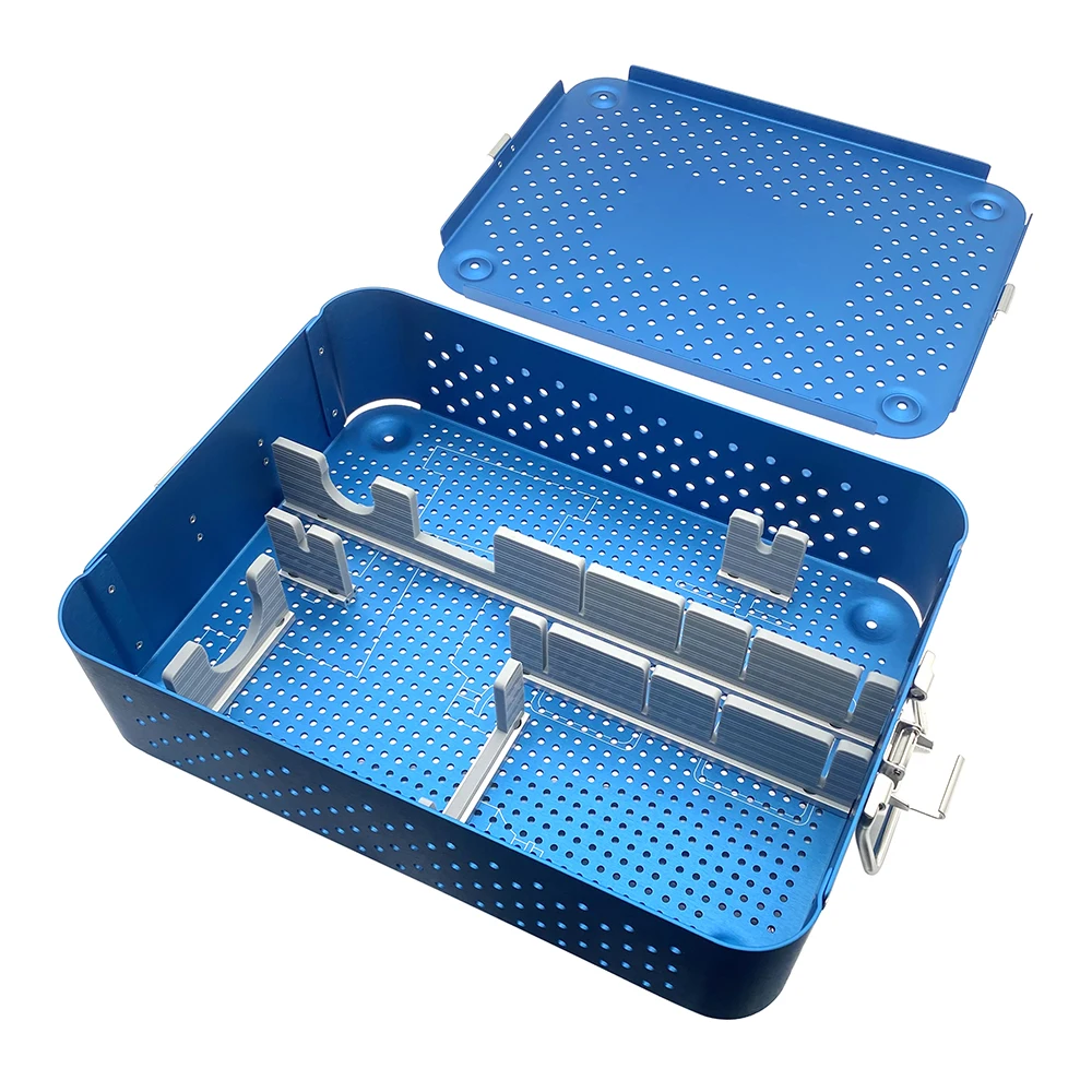 Aluminum Sterilization Tray Case Box for Electric drill and Saw Autoclavable Sterilization case Orthopedic Surgical Instrument