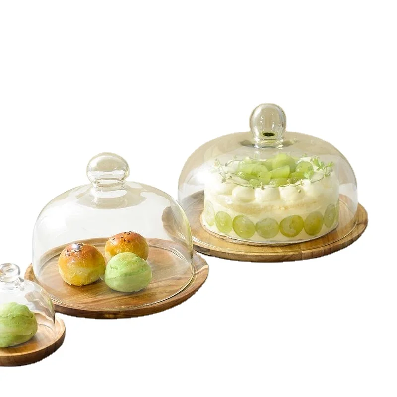 EU & US hot factory price Acrylic Cake Stand dish and Serving Plate Platter with Dome Cover