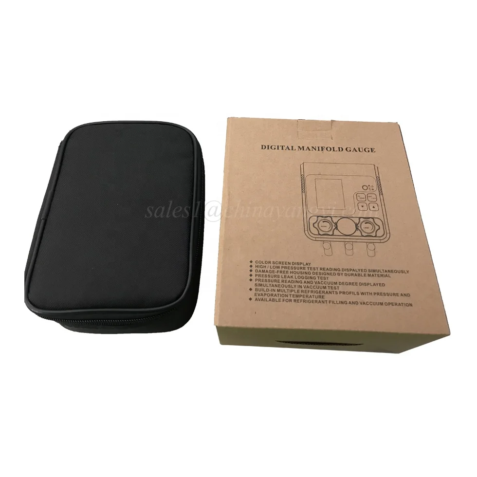 New Series Digital Manifold Gauge Car Air Conditioning Digital Refrigerant Pressure Gauges Pressure Tester Vacuum Meter