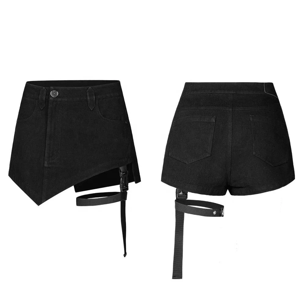 PUNK RAVE Sexy Jeans Skirt Dark Women Summer Tight Mini Shorts OPK-307 Fashion Hot Short Pants Vintage Denim Shorts